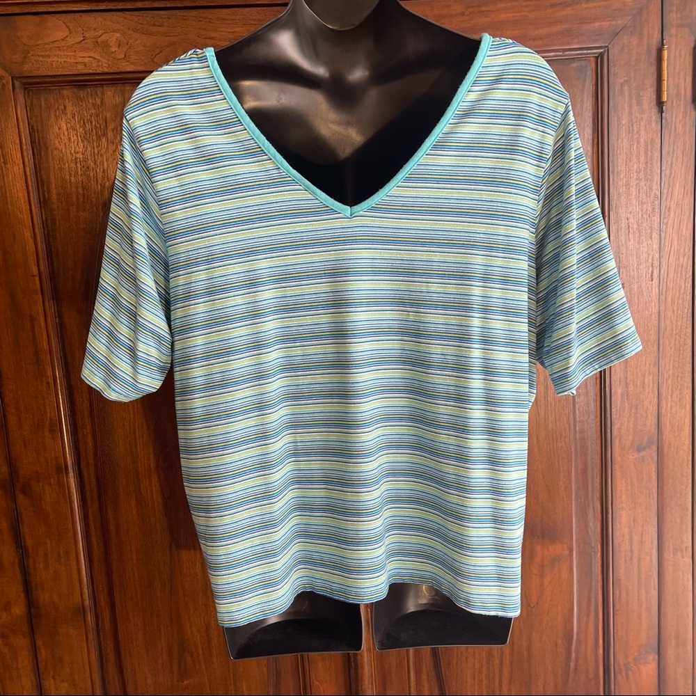 Venezia- stripped shirt v neck front and back (26/28W)
